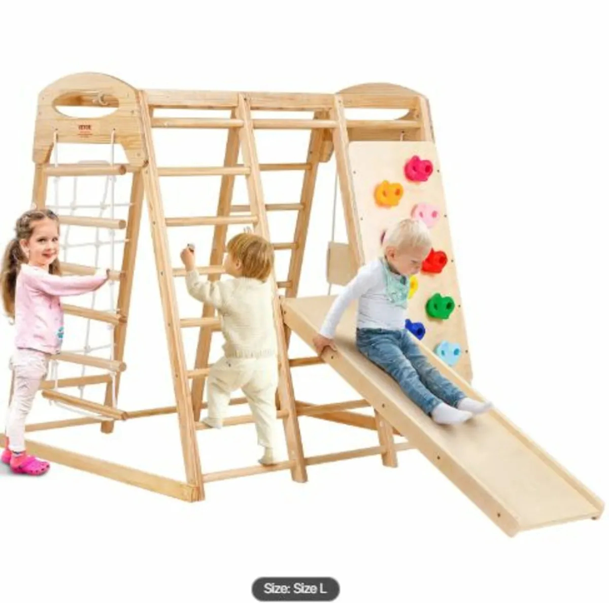 Indoor Jungle Gym,7-in1 Toddler Indoor Playground - Image 1