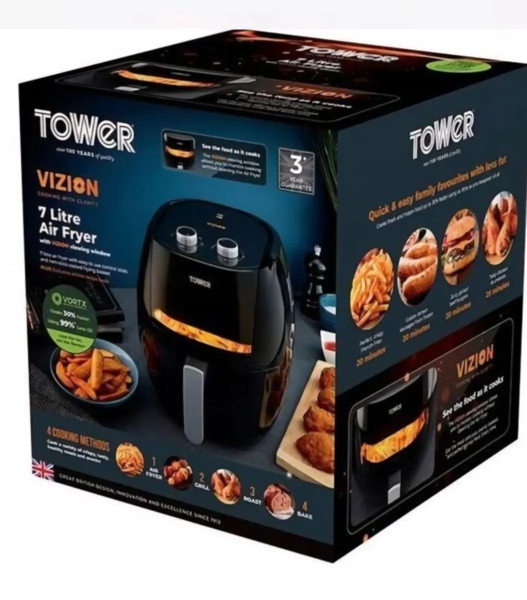 Air fryer - Tower Vortx Vizion - Black - Maynooth - Image 3