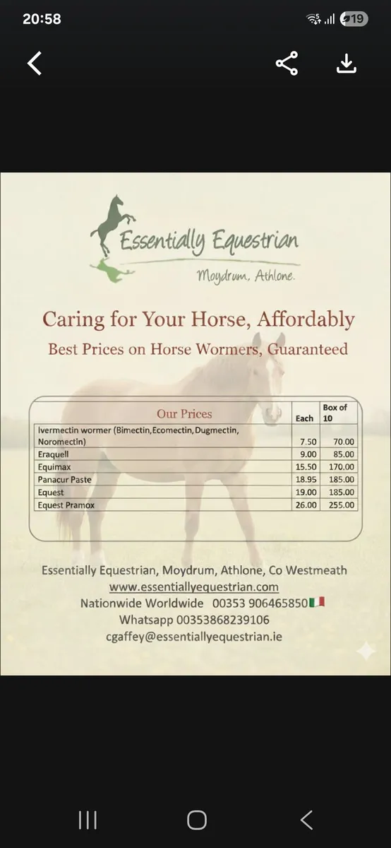 Horse Wormers- Nationwide Delivery
