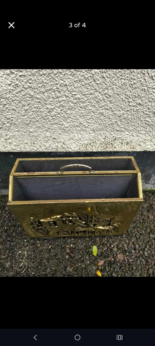 Vintage Brass magazine holder - Image 3