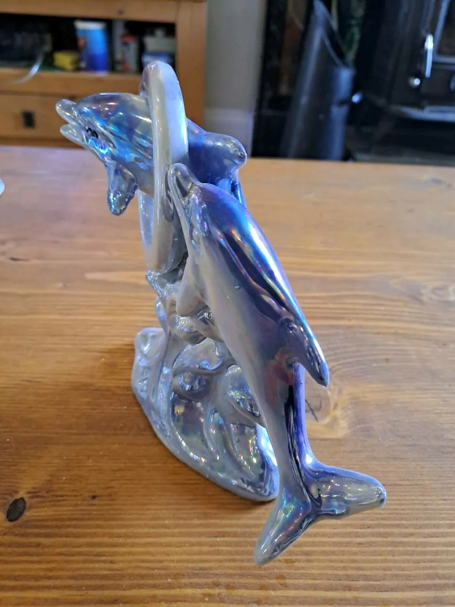 Vintage 2 dolphins figurine - Image 2