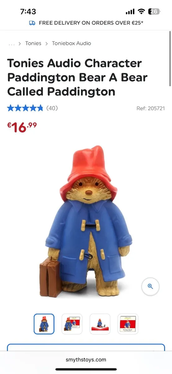 Tonies Audio Character Paddington Bear A Bear Call - Image 1
