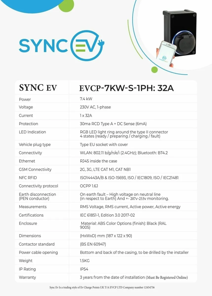 Sync EV untethered smart home car charger for sale - Image 4