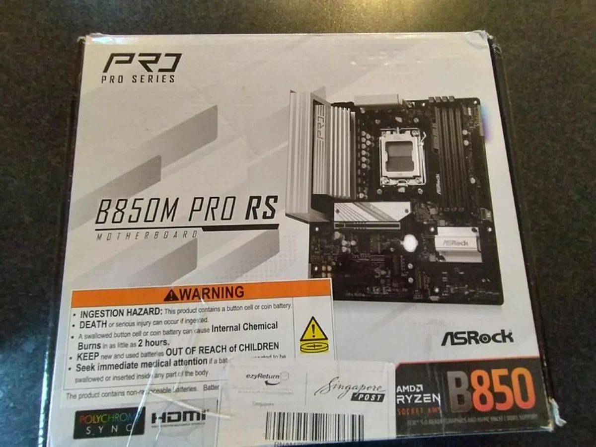 Asrock B850M Pro-RS + 1tb Kingston Pcie 4.0 Nvme Ssd - Image 1