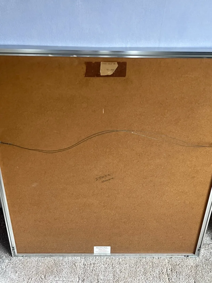 Heavy large silver glassed framed pictures - Image 2