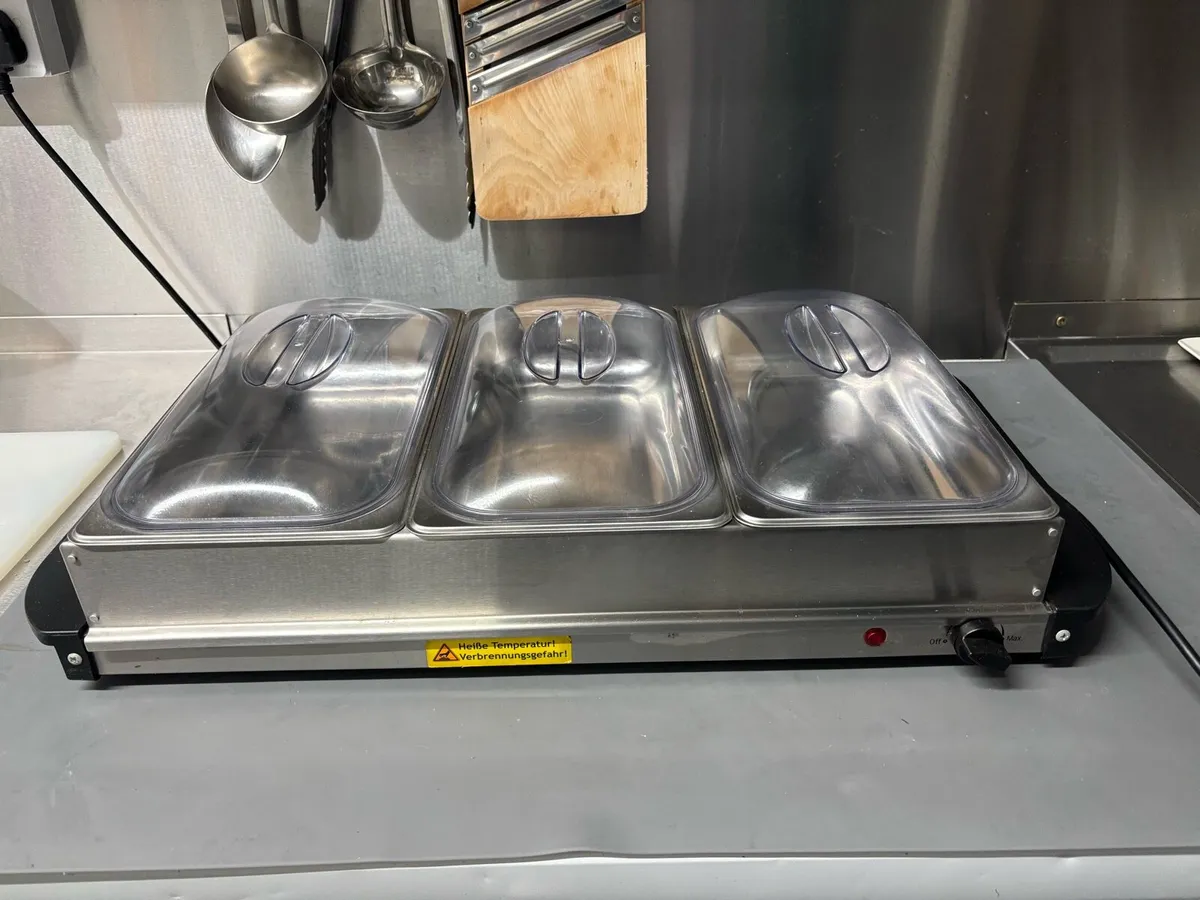 3-Section Stainless Steel Food Buffet