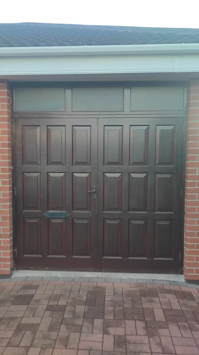 Garage Wooden Double Doors - Image 1
