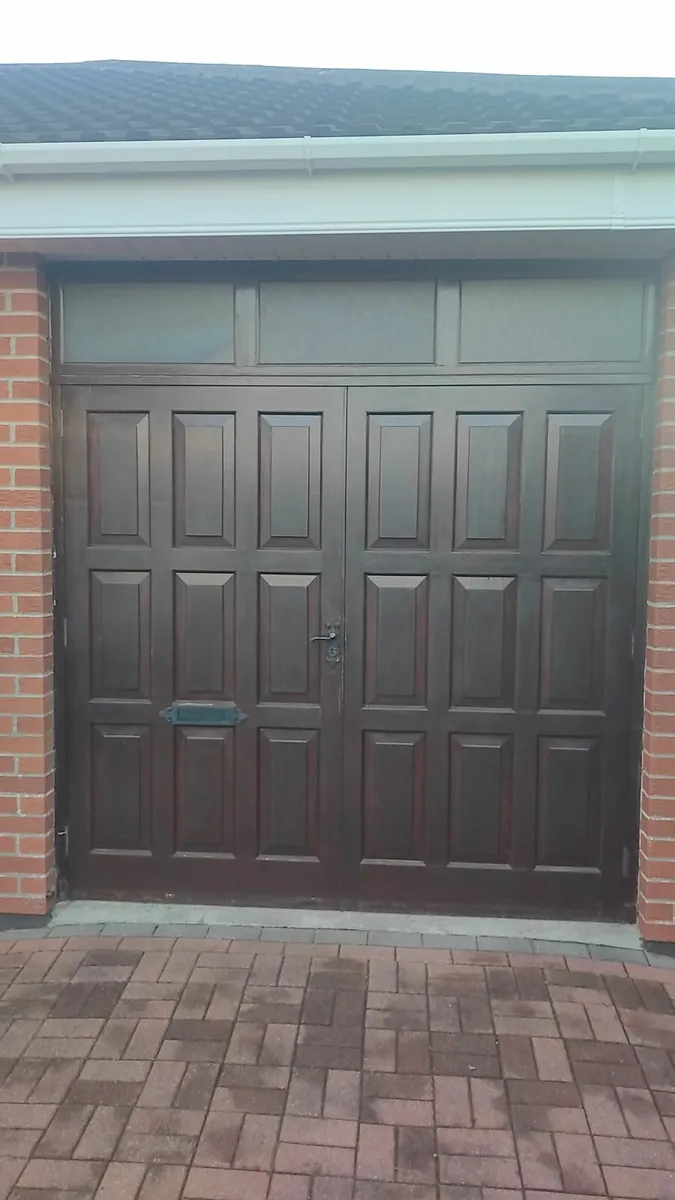 Garage Wooden Double Doors - Image 2