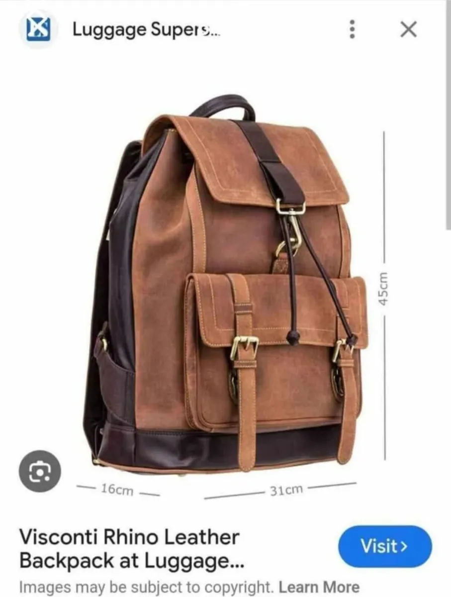 Leather rucksack - Image 4