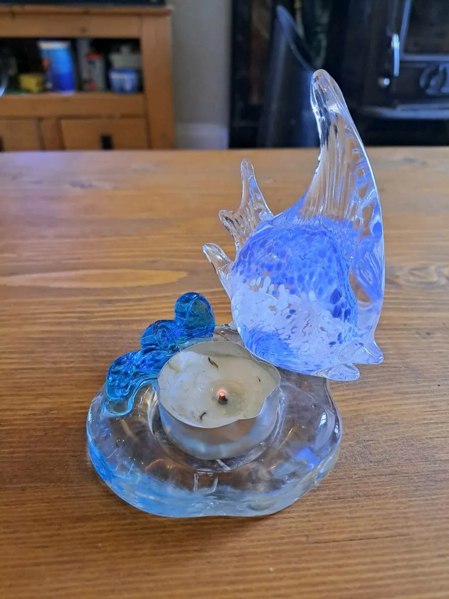 Glass nautical candle holder free - Image 1