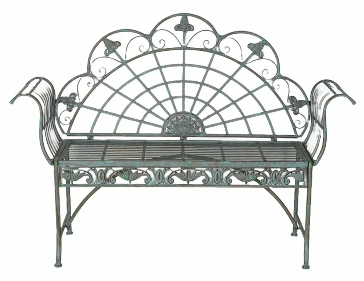 Garden Bench Antique Iron Bench Nostalgic Bench Wr - Image 1