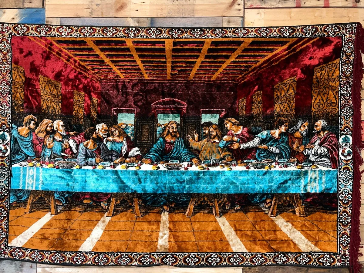 Vintage  Large Velvet Tapestry - Image 1