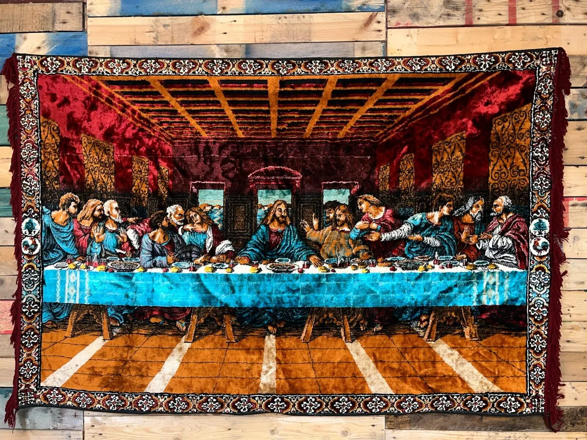 Vintage  Large Velvet Tapestry - Image 2