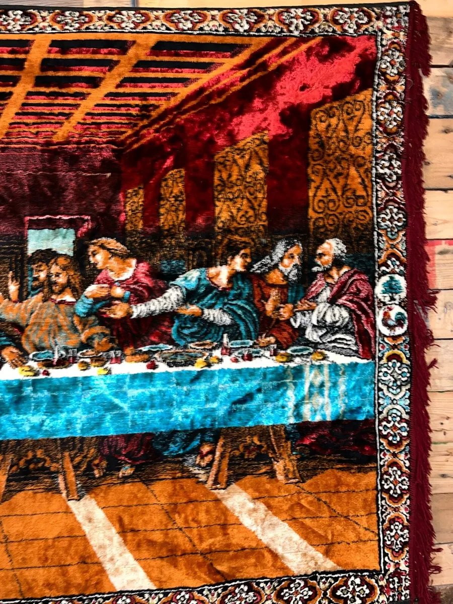 Vintage  Large Velvet Tapestry - Image 3