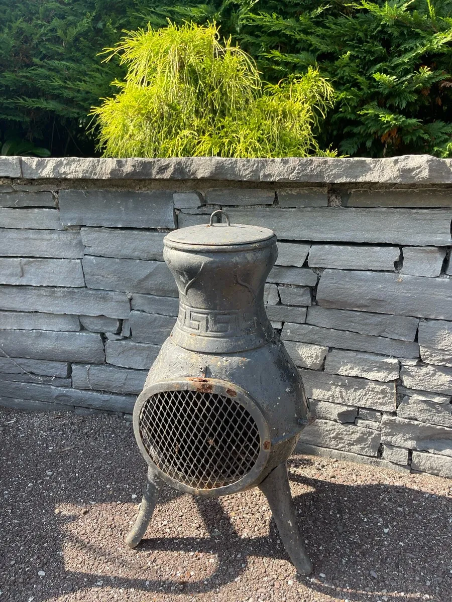 Garden Patio Cast Iron Fire Pit - Chiminea -Heater