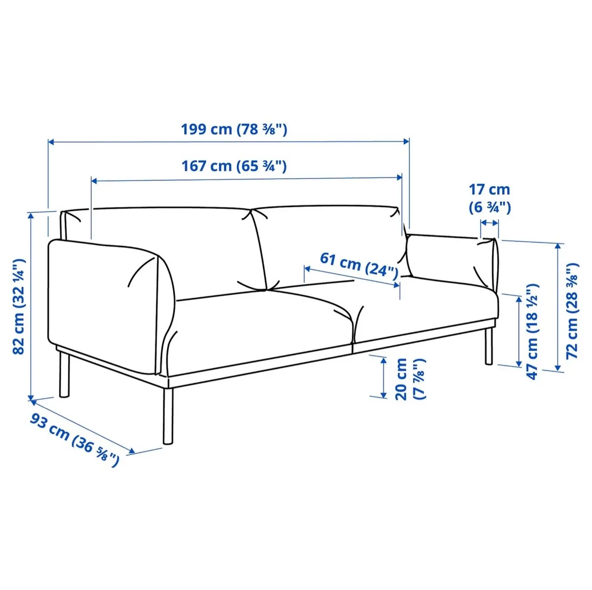 2-seat IKEA sofa - Image 4