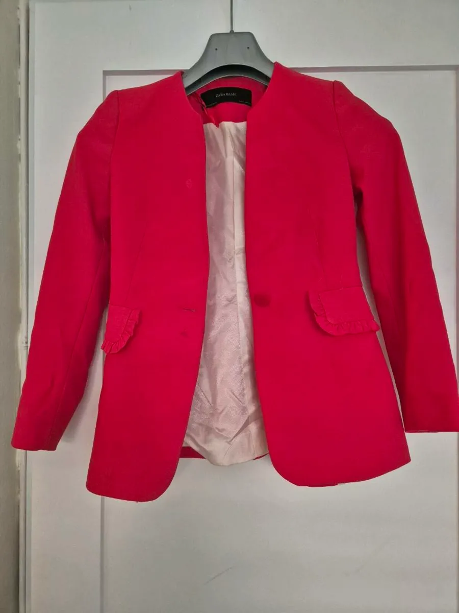 Zara red fitted blazer 6/8 - Image 1