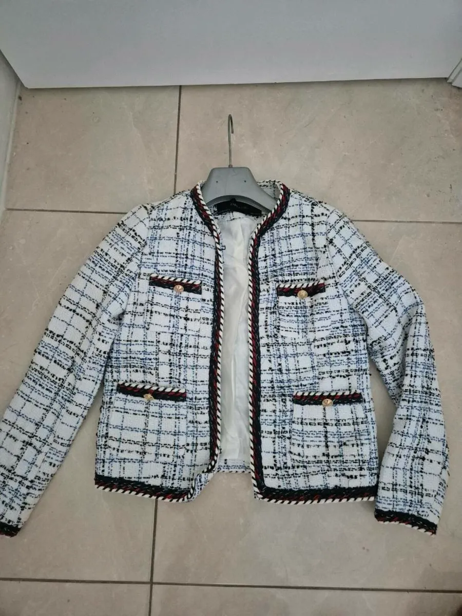 Zara white multicoloured blazer - Image 2