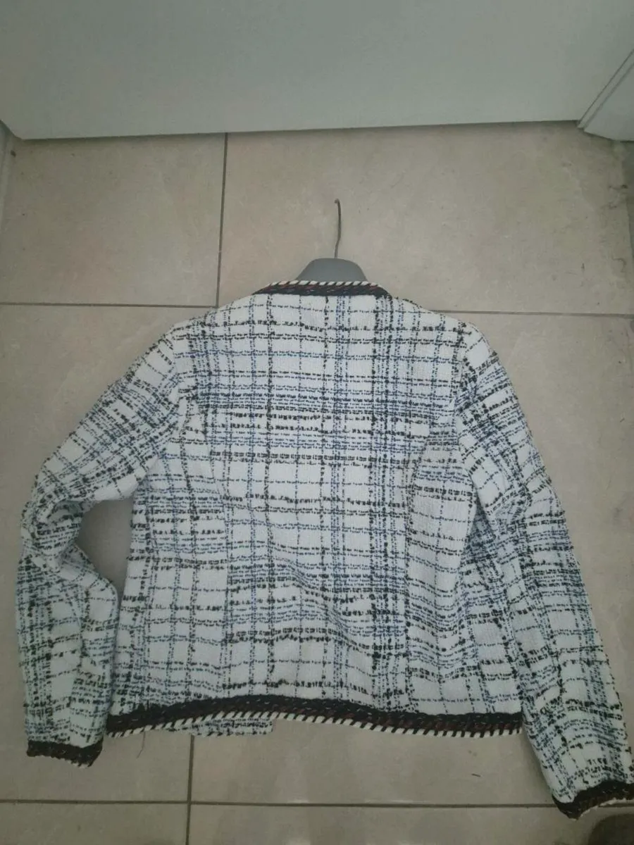 Zara white multicoloured blazer - Image 3