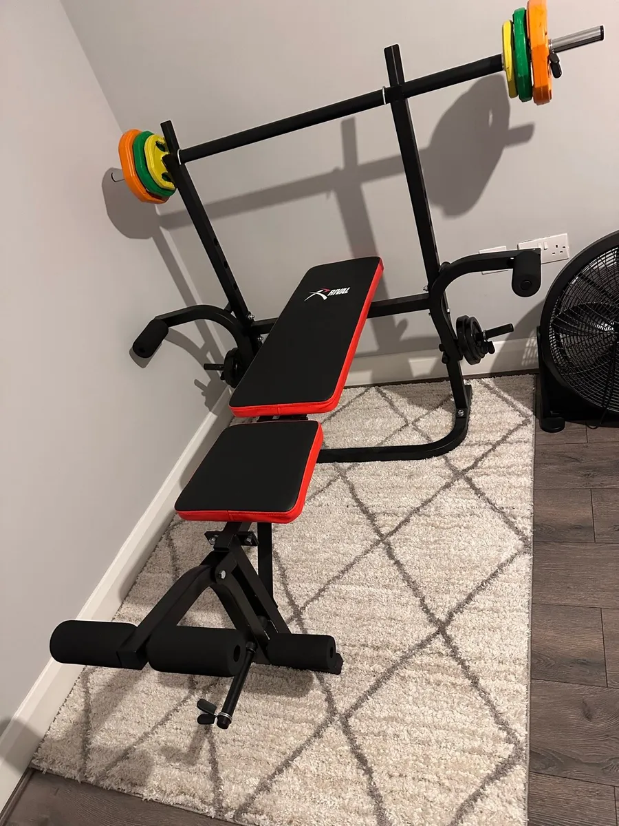 X rival bench and weights - Image 1