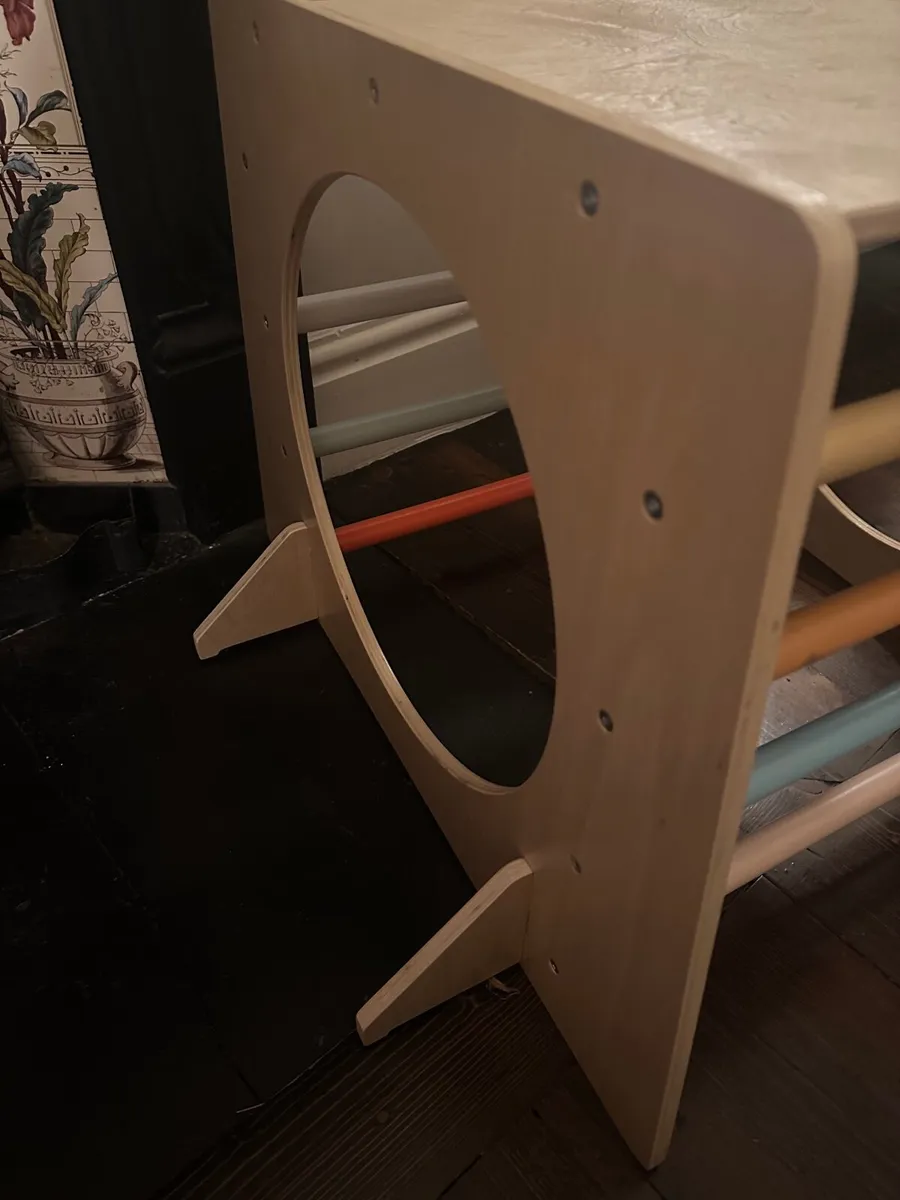 Wooden climbing frame with slide - Image 2