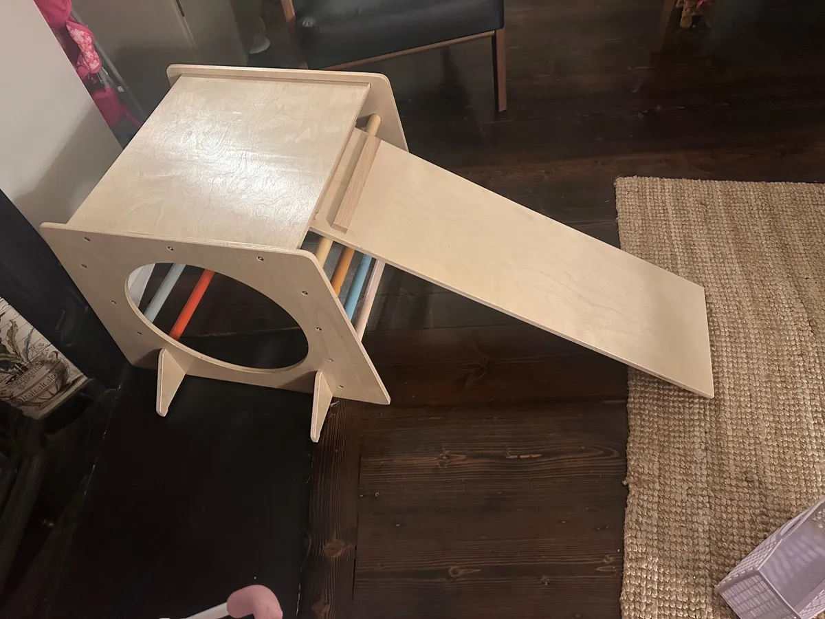 Wooden climbing frame with slide - Image 4