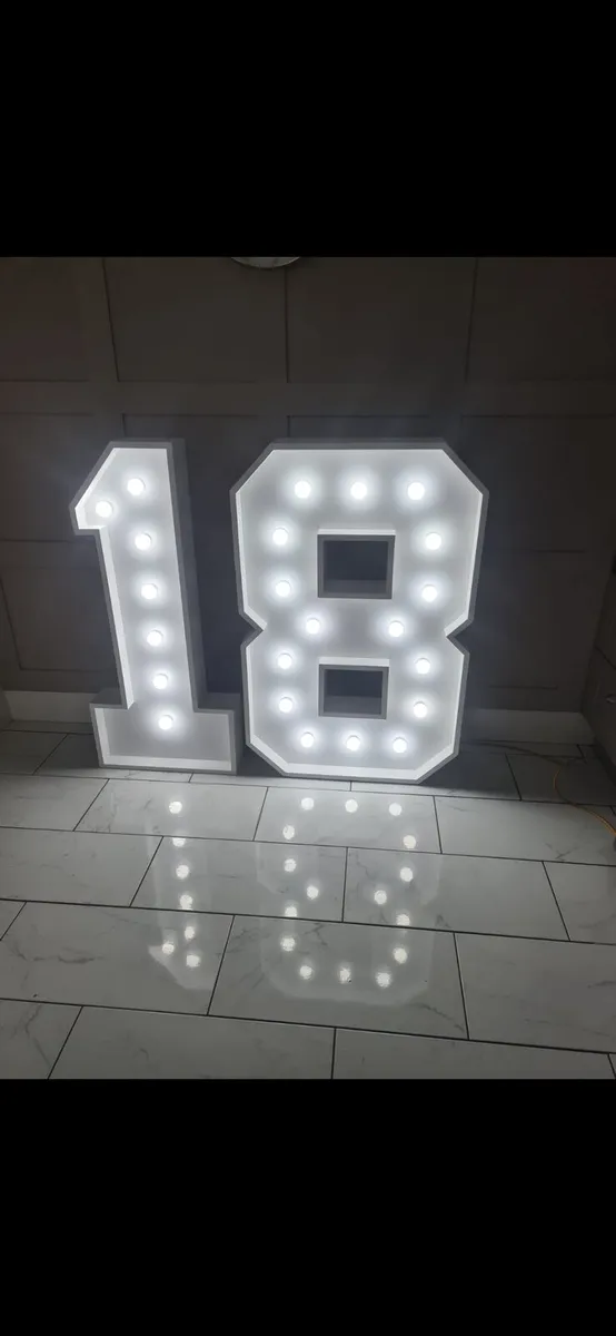 Light up 18 th sign for hire - Image 1