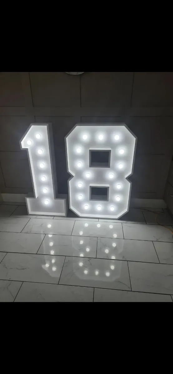 Light up 18 th sign for hire - Image 2