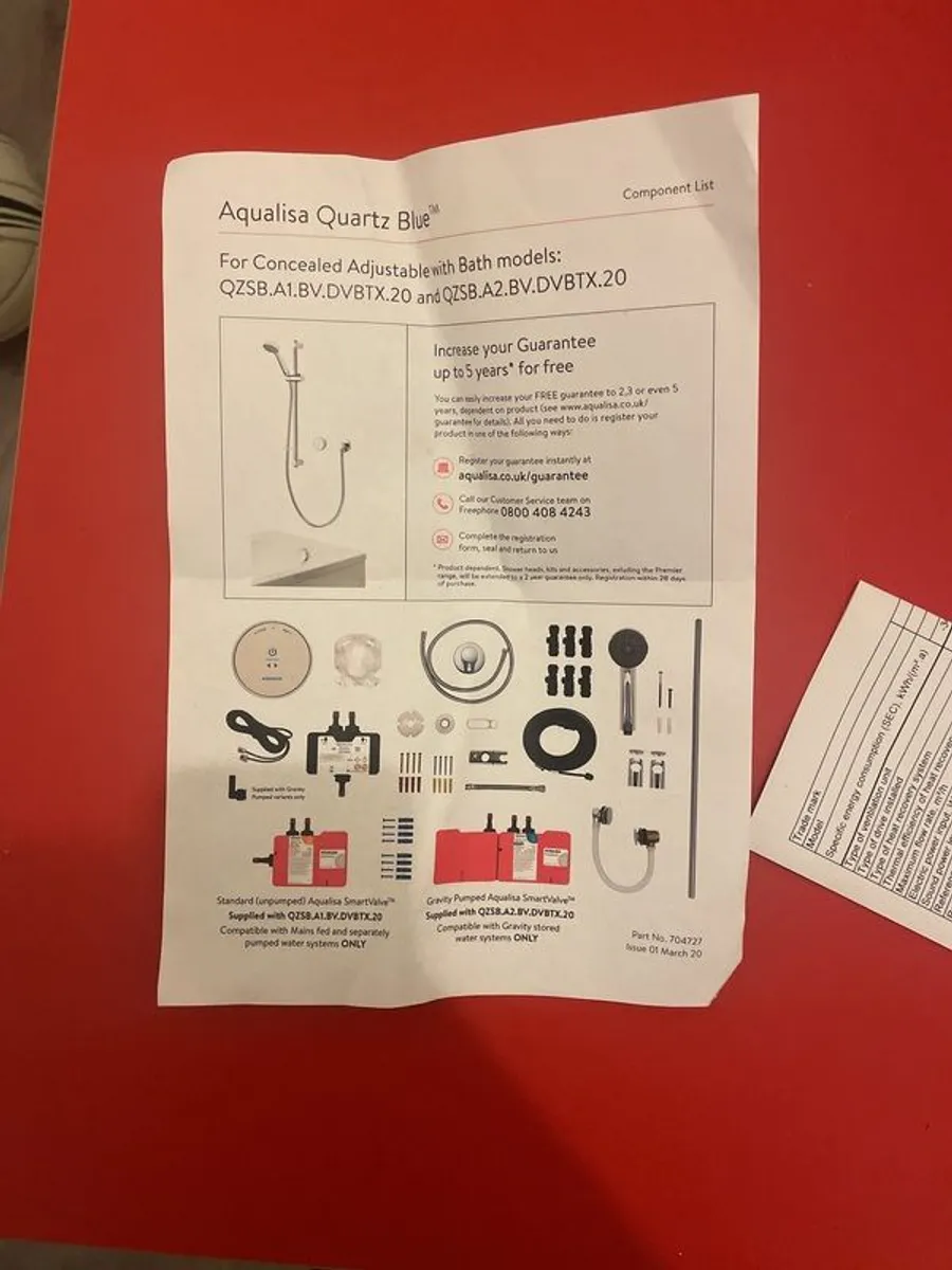 Aqualisa Quartz Blue Shower - Image 1