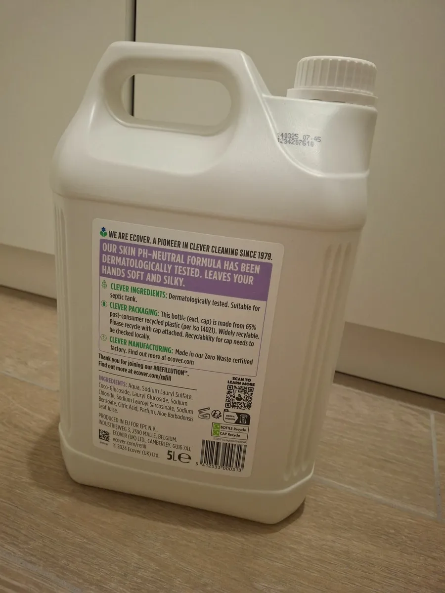 Ecover lavender and aloevera fragance 5 L handsoap - Image 1