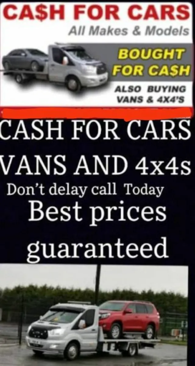 Cash 4 cars vans trucks 4x4s