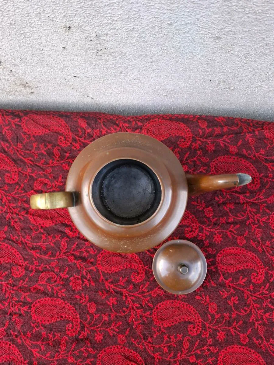 2 cups copper tea pot - Image 2