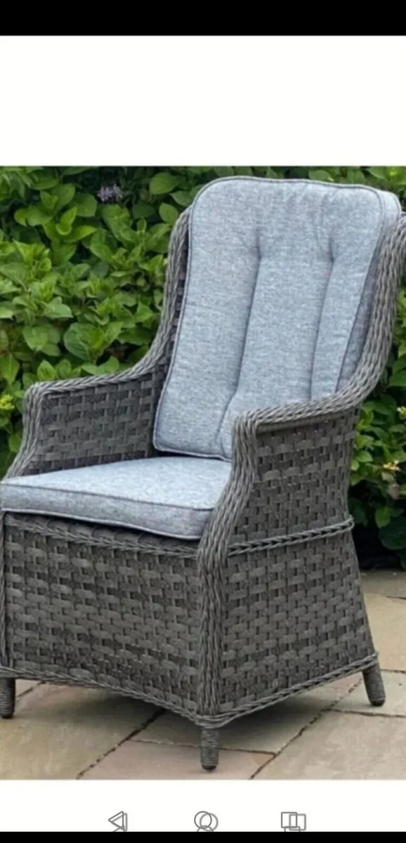 **CLEARANCE**Brand New Dark Grey Rattan Chairs x 2