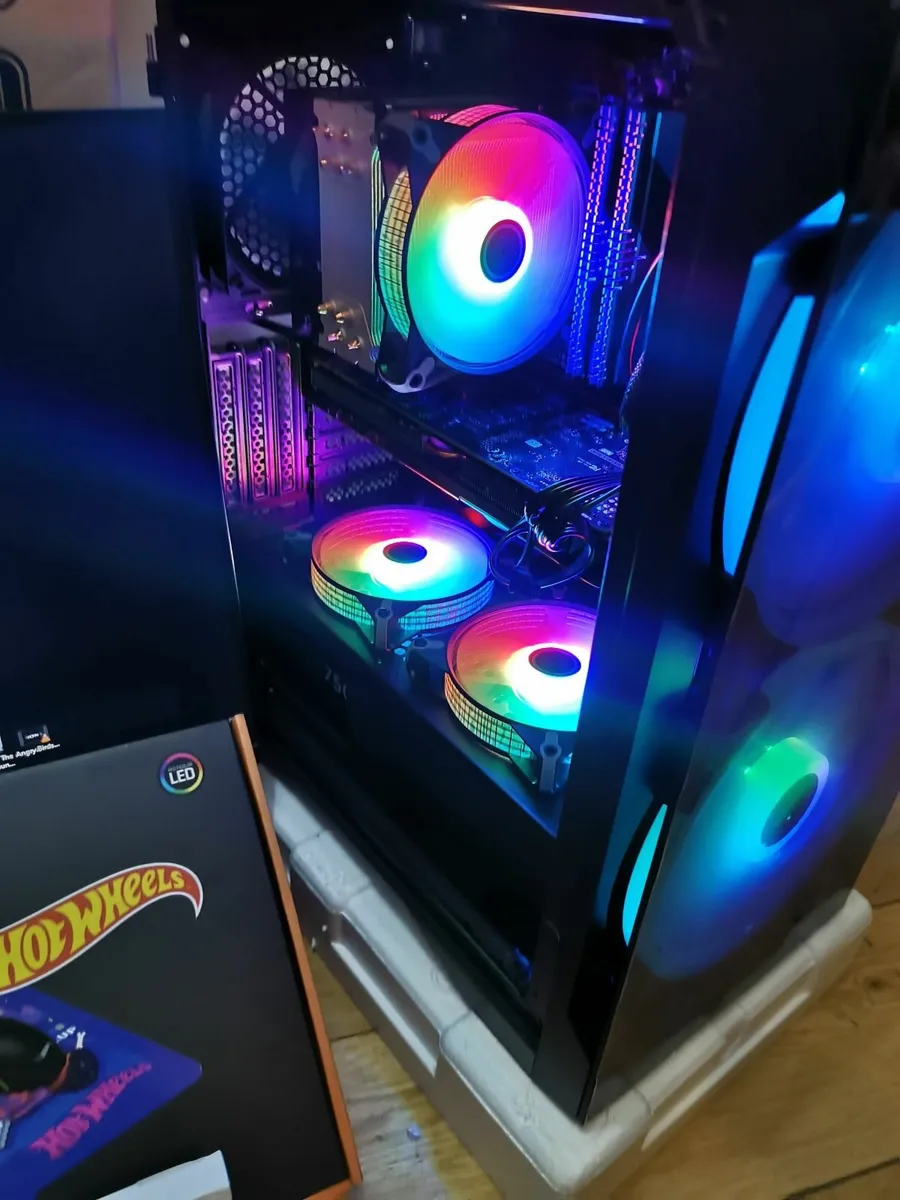 i7 PC GAMING COMPUTER MONITOR 1 TB SSD 10 FANS LED - Image 4