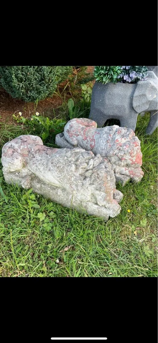 Garden lion statues - Image 4