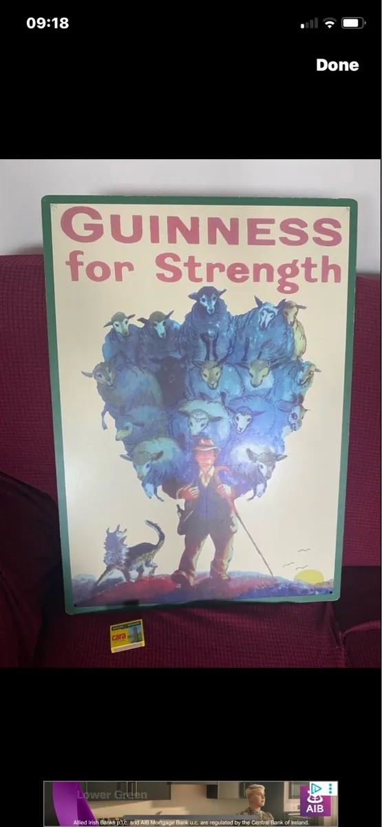 Large Vintage Guinness Metal Sign - Image 1