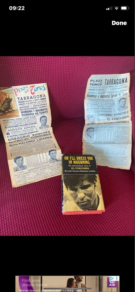 Vintage Spanish Bullfighting Memorabilia - Image 1