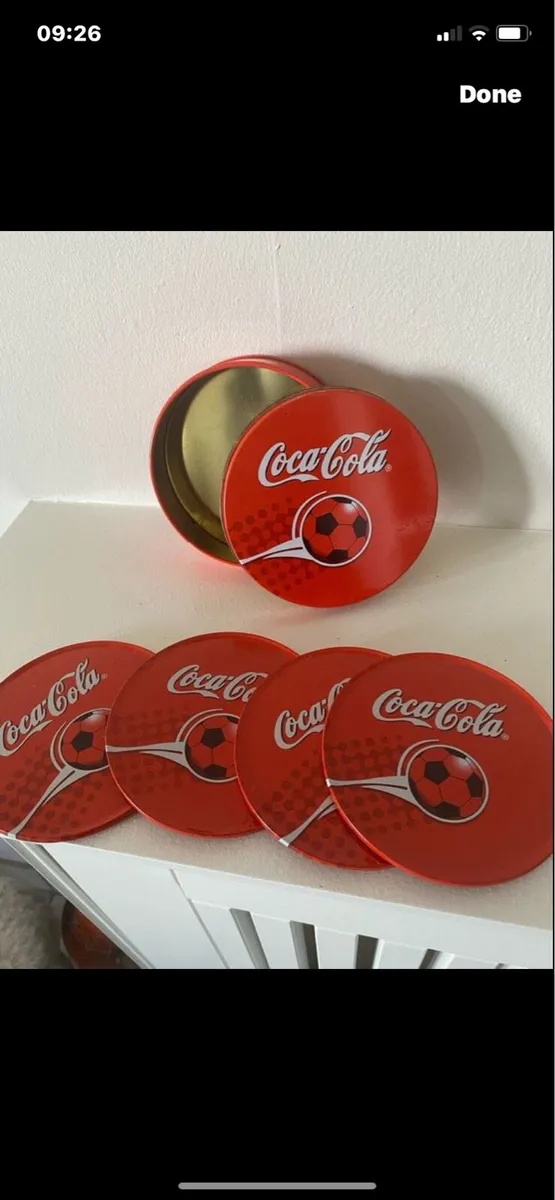 Coca Cola Football Coasters Set - Image 1