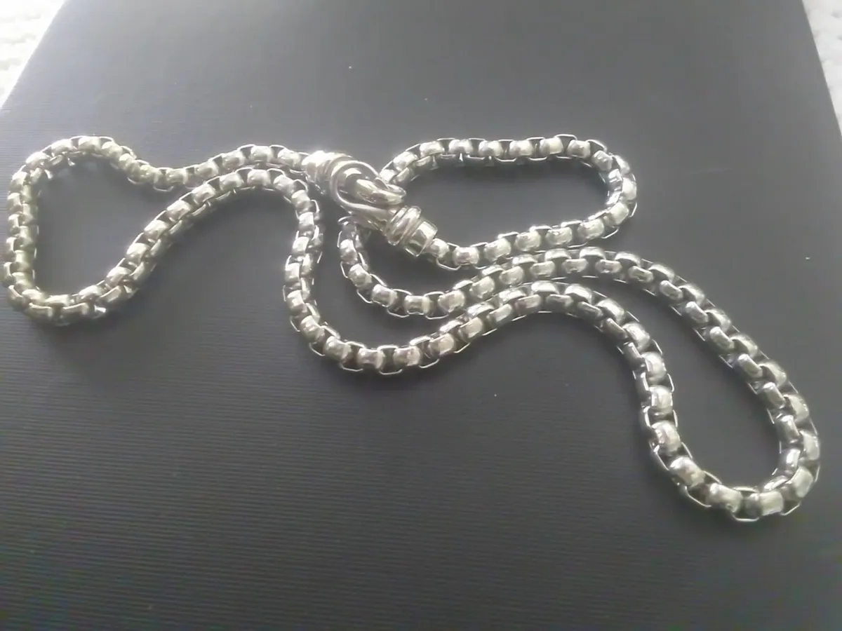 VINTAGE UNISEX STAINLESS STEEL BELCHER CHAIN 22" - Image 3