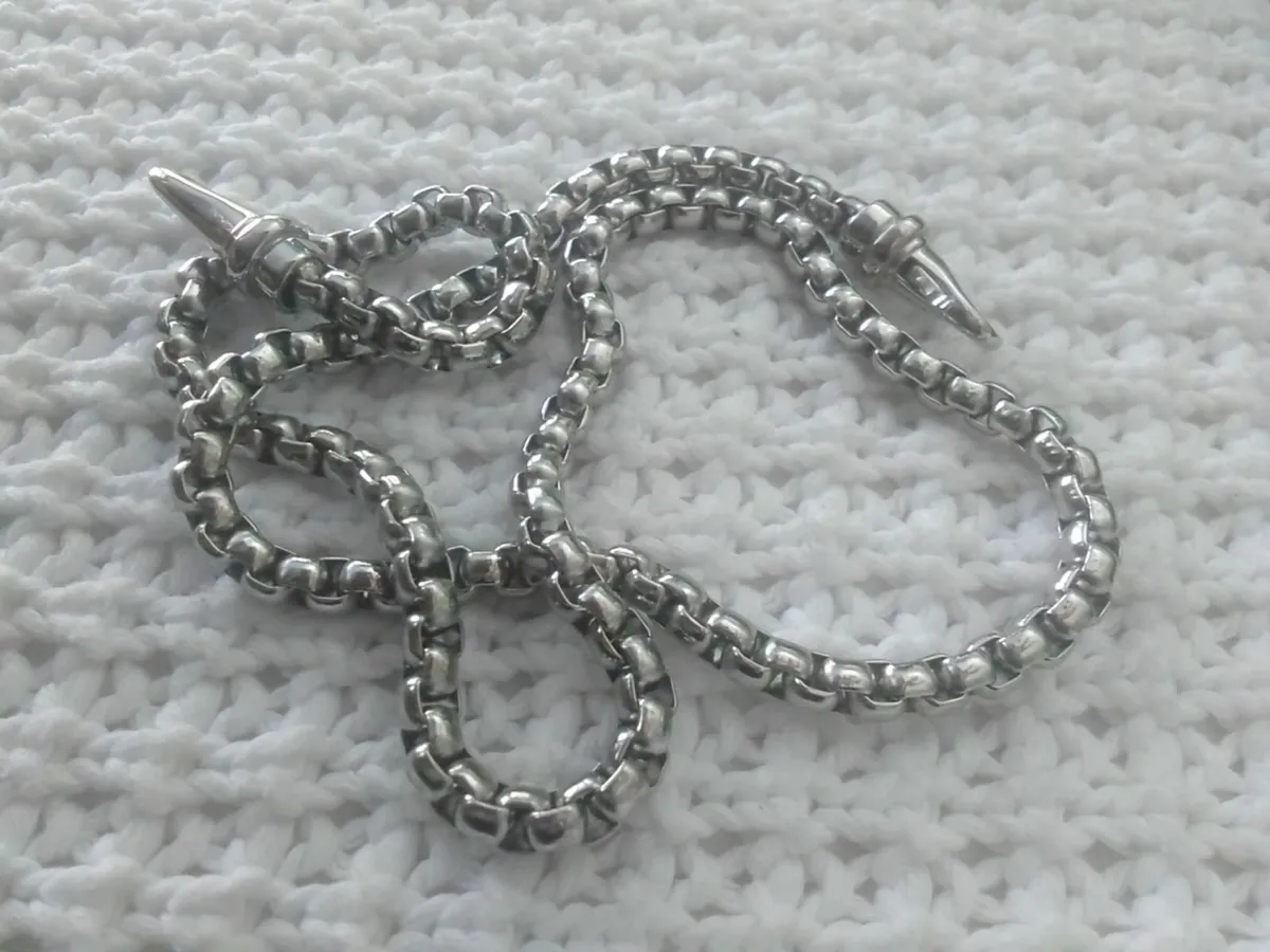 VINTAGE UNISEX STAINLESS STEEL BELCHER CHAIN 22" - Image 1