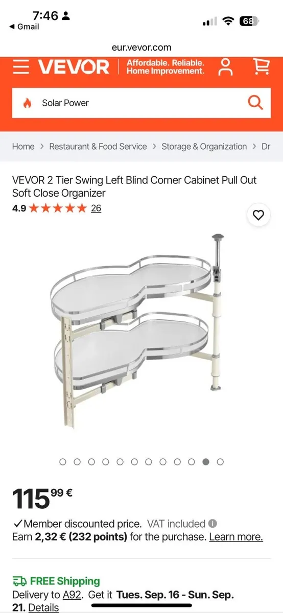Kitchen Corner Unit - Swinging shelves - Image 2
