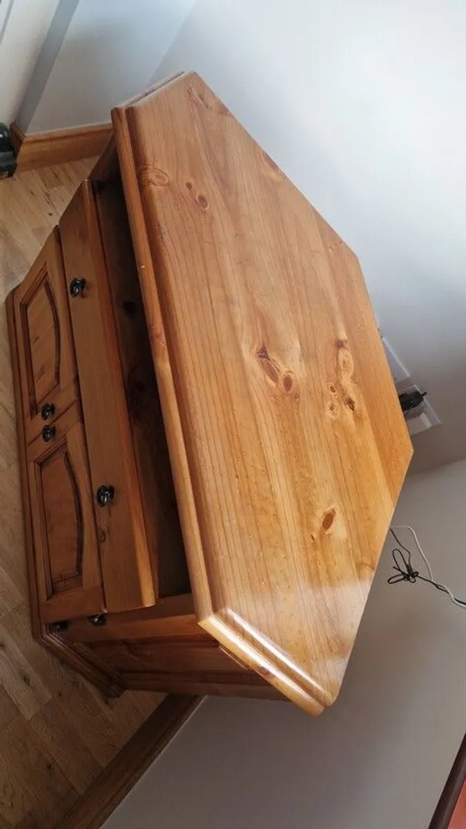 TV Unit Solid Pine - Image 2