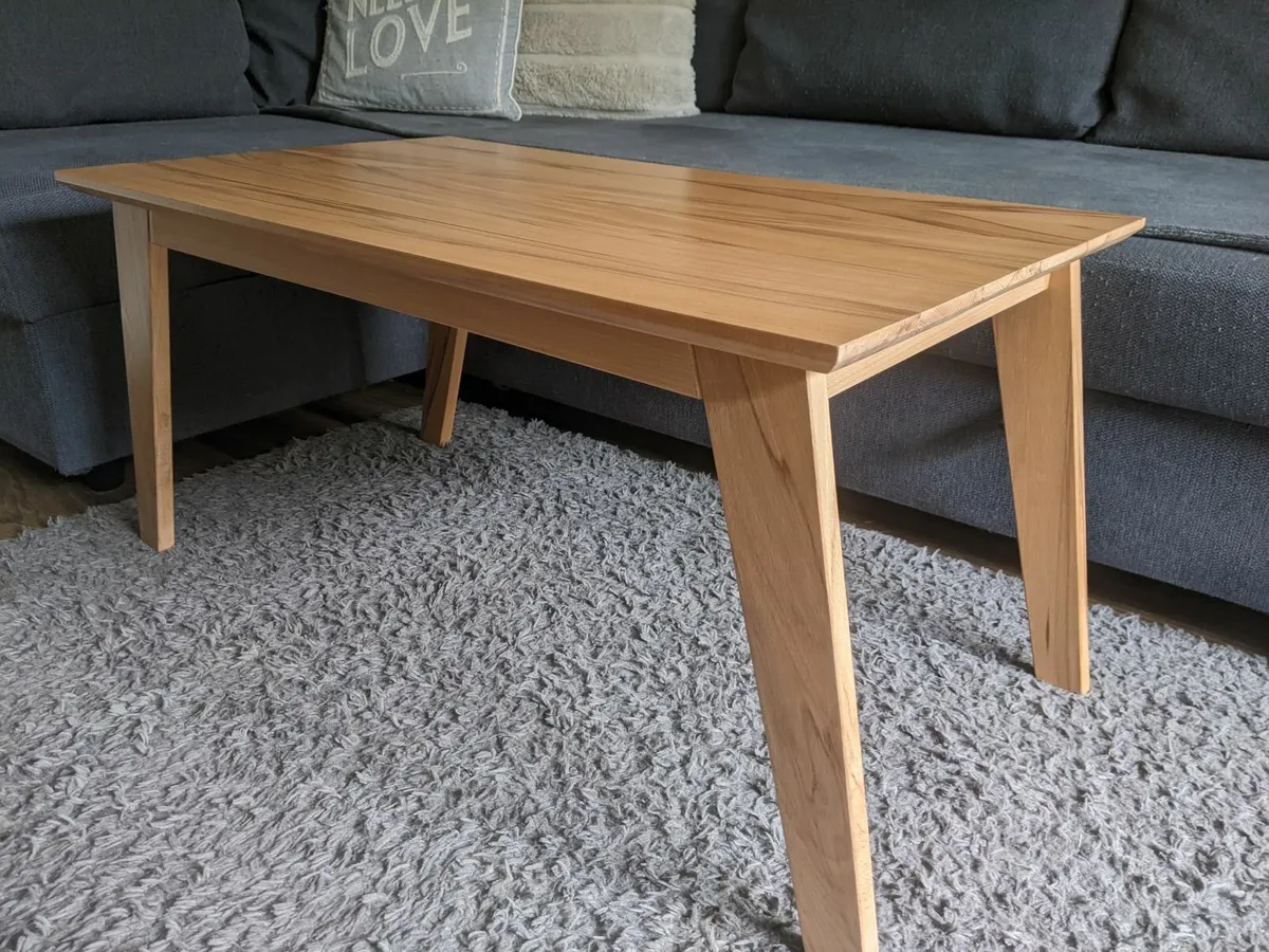 Handmade Beech Wood Coffee Table - Image 4