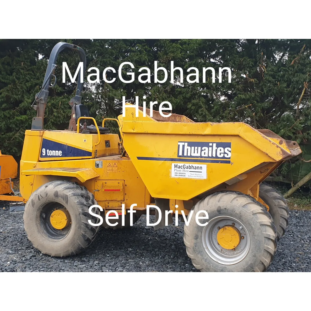 9 tonne dumper for hire
