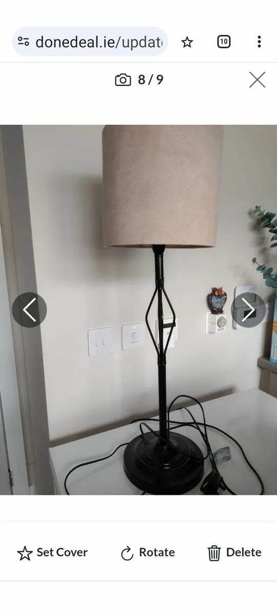 74cm tall wrought iron table lamp - Image 1