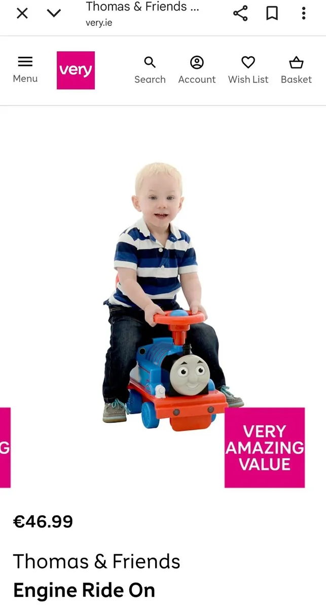 Thomas the Tank ride on - Image 4