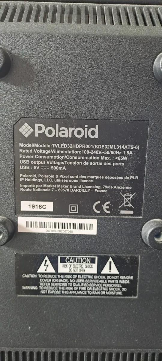 Polaroid flat screen TV TV LED 32 HD PR001 82inc s - Image 3