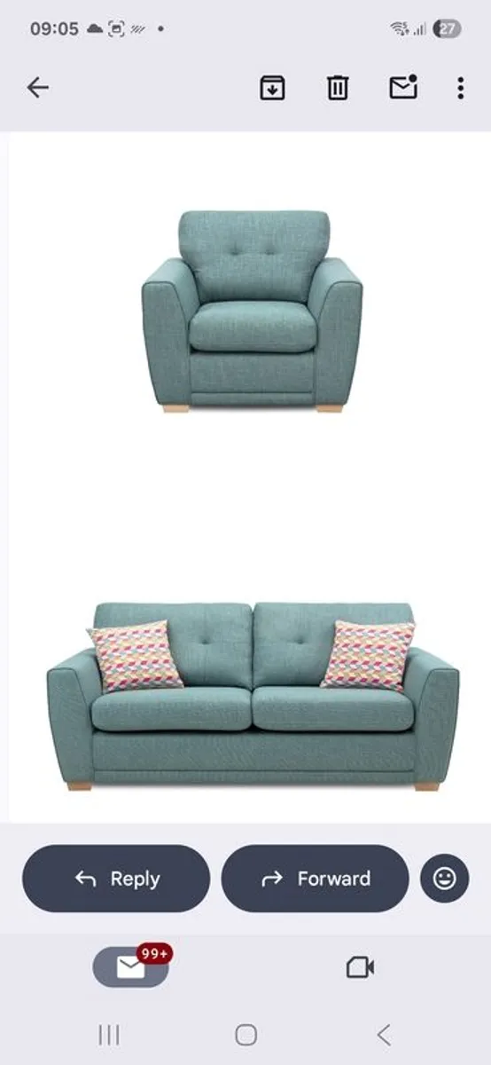 Couch and 1 armchair - Image 3