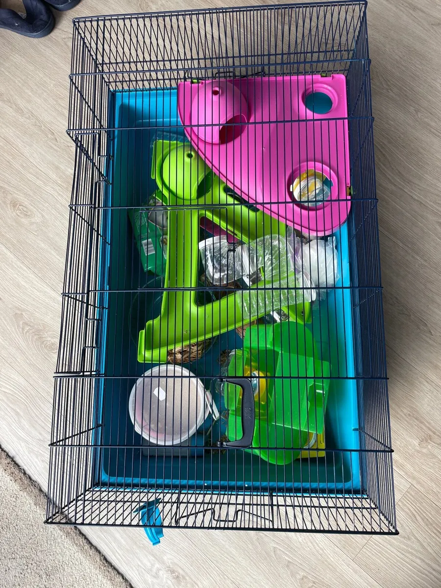Hamster cage & accessories - Image 1