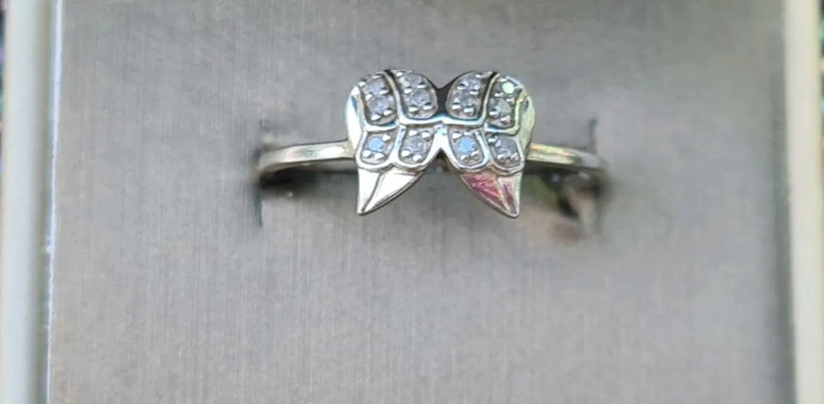 Sterling Silver Ring With Diamonds - Image 1
